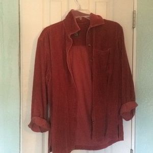 LL Bean womens S corduroy button down shirt